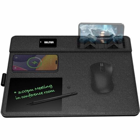 DELTON D101 Multifunctional Mouse Pad w/ 15W Charging Area and Digital Notepad DMP101WC